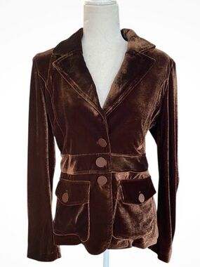 Joie Velvet blazer , brown , new w/o tags, size Small